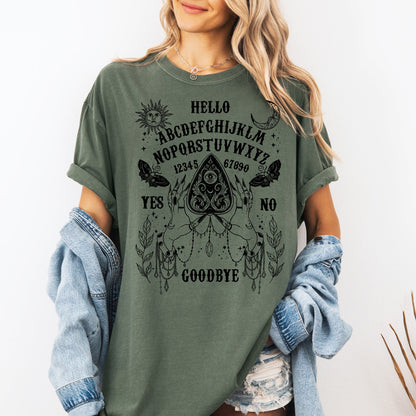 Ouija Board T-Shirt – Comfort Colors Witchy Halloween Graphic Tee