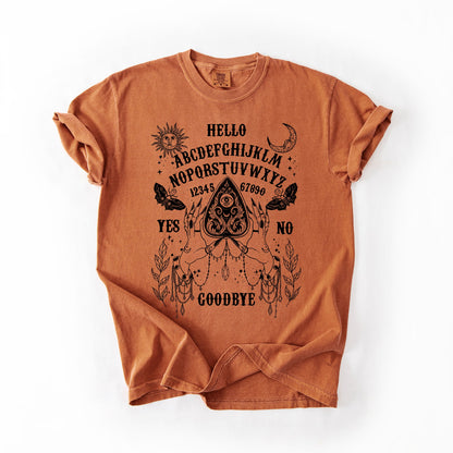 Ouija Board T-Shirt – Comfort Colors Witchy Halloween Graphic Tee