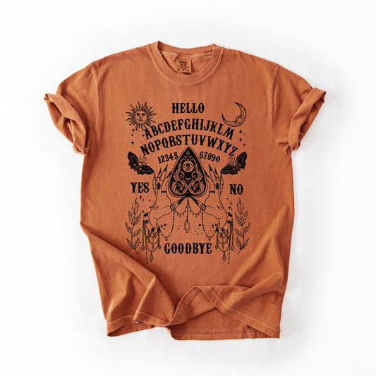 Ouija Board T-Shirt – Comfort Colors Witchy Halloween Graphic Tee