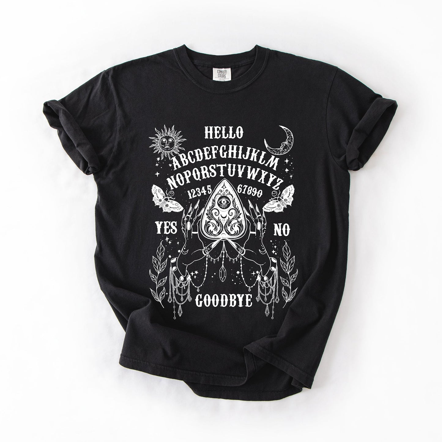 Ouija Board T-Shirt – Comfort Colors Witchy Halloween Graphic Tee