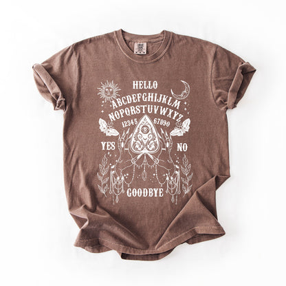 Ouija Board T-Shirt – Comfort Colors Witchy Halloween Graphic Tee