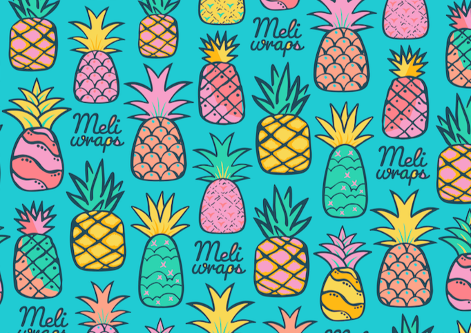 Beeswax Wrap Bulk Roll - Pineapple Print – Beeswax Rolls