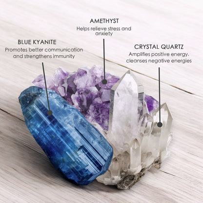 Cactus Flower & Jade Crystal Candle with Kyanite, Amethyst, and Quartz | Coconut-Soy Wax Candle, 9oz