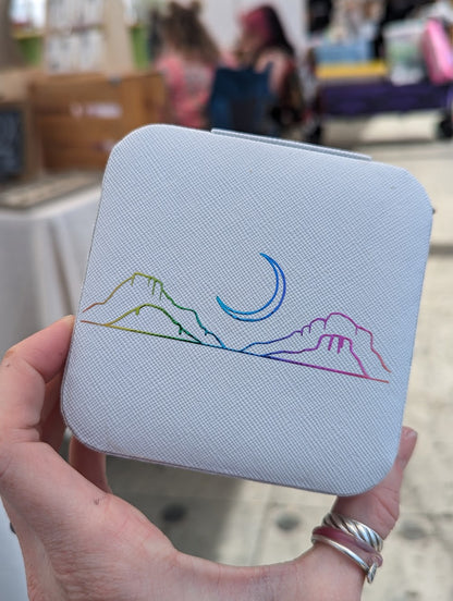 Metallic Rainbow Jewelry Travel Case (various designs available)