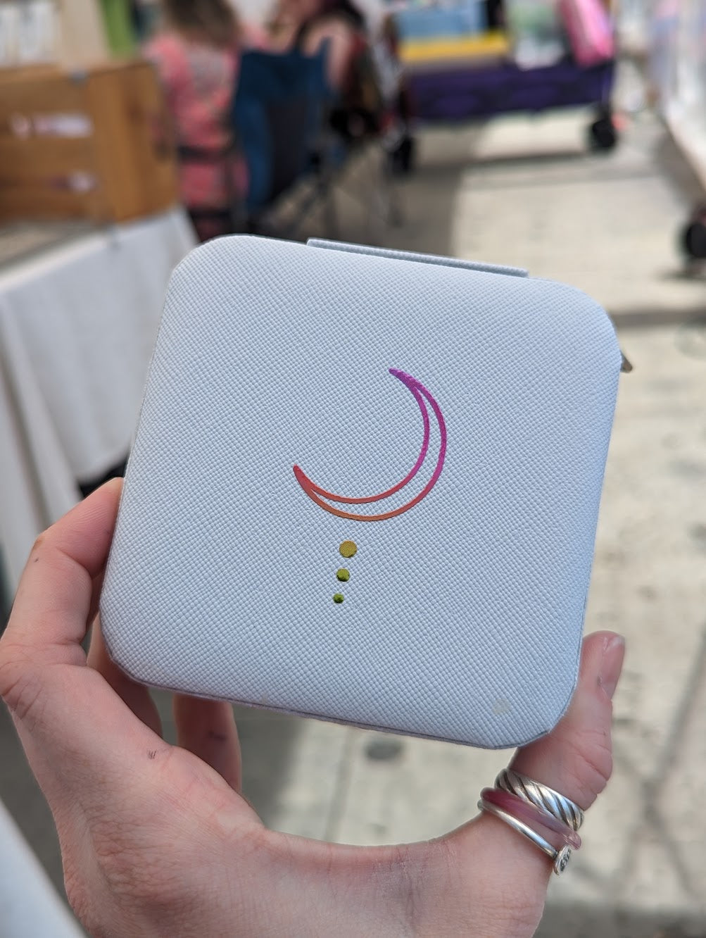 Metallic Rainbow Jewelry Travel Case (various designs available)