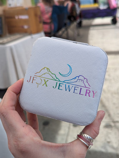 Metallic Rainbow Jewelry Travel Case (various designs available)