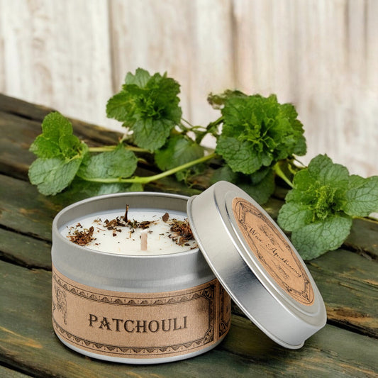 Patchouli Botanical Candle Travel Tin