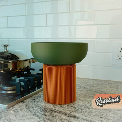 Modern Pedestal Planter, Two-Piece Plant Pot