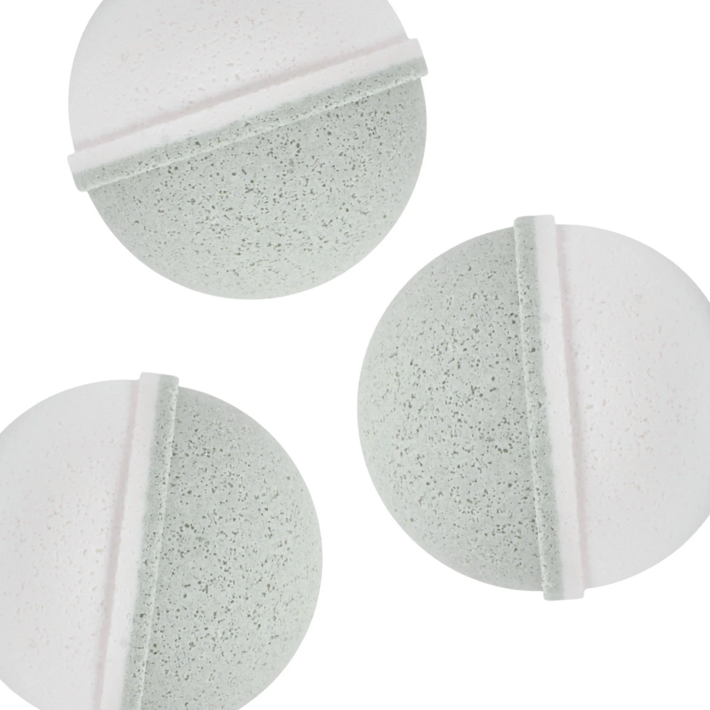 Natural Bath Bomb Set – Peppermint + Tea Tree (Set of 3)