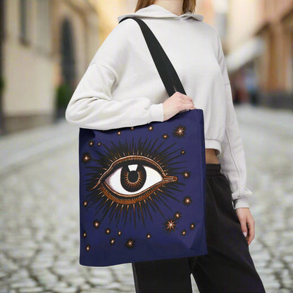 "All Seeing Eye" (Violet) - Heavy-Duty Canvas Tote Bag