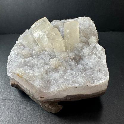 Druzy Calcite Cluster on Agate Brazil – Minerals