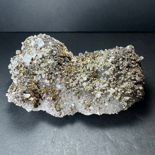 Marcasite on Calcite from Morocco – Minerals