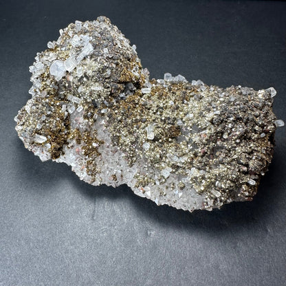 Marcasite on Calcite from Morocco – Minerals