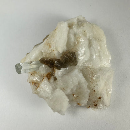 Aquamarine on Albite with Muscovite from Shigar Valley, Skardu, Pakistan