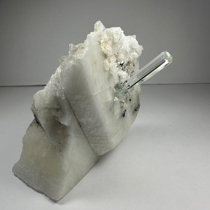 Aquamarine Beryl on Albite – Minerals