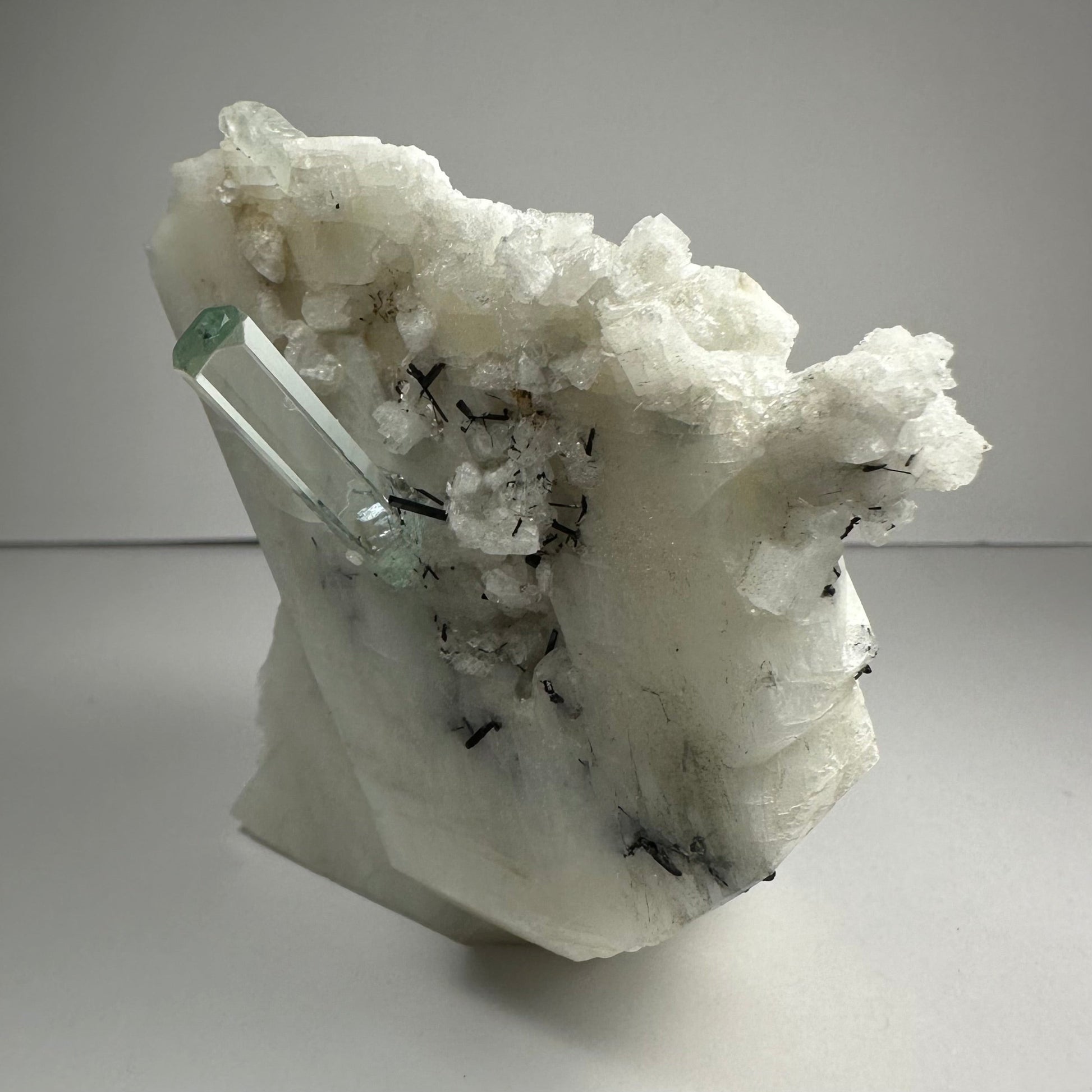 Aquamarine Beryl on Albite – Minerals