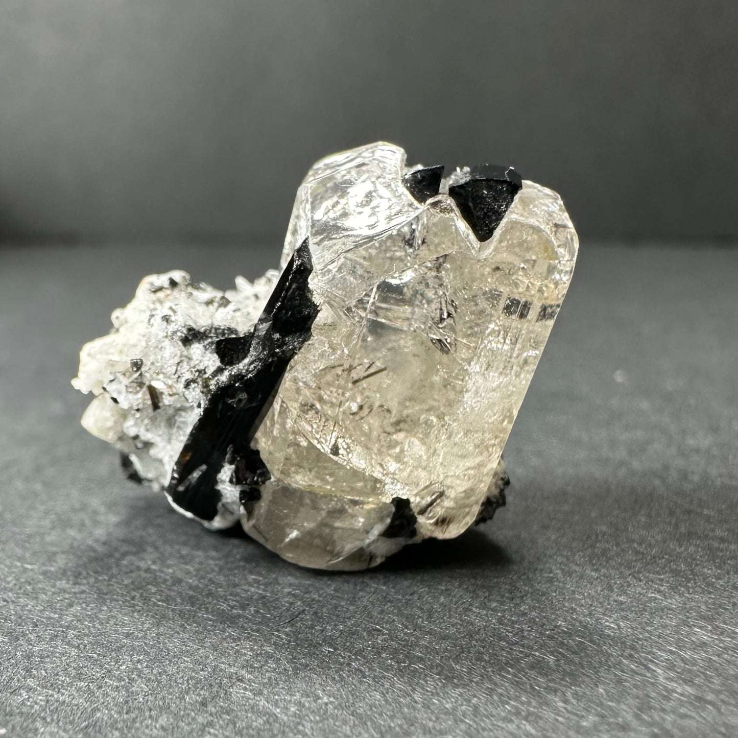White Topaz with Black Tourmaline Mt. Antero, San Isabel National Forest, Colorado – Minerals