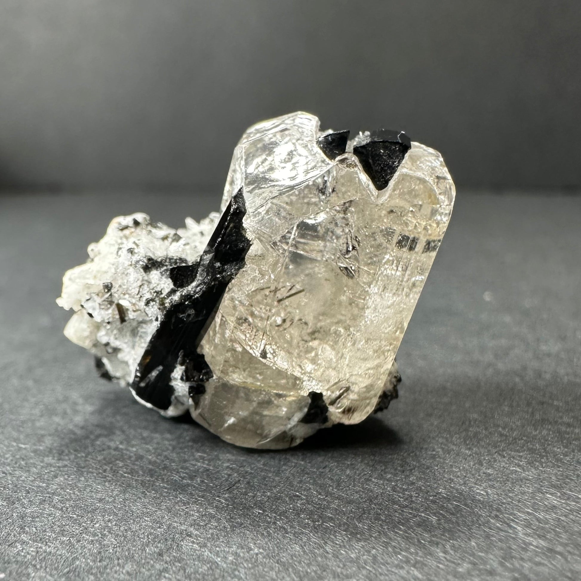 White Topaz with Black Tourmaline Mt. Antero, San Isabel National Forest, Colorado – Minerals