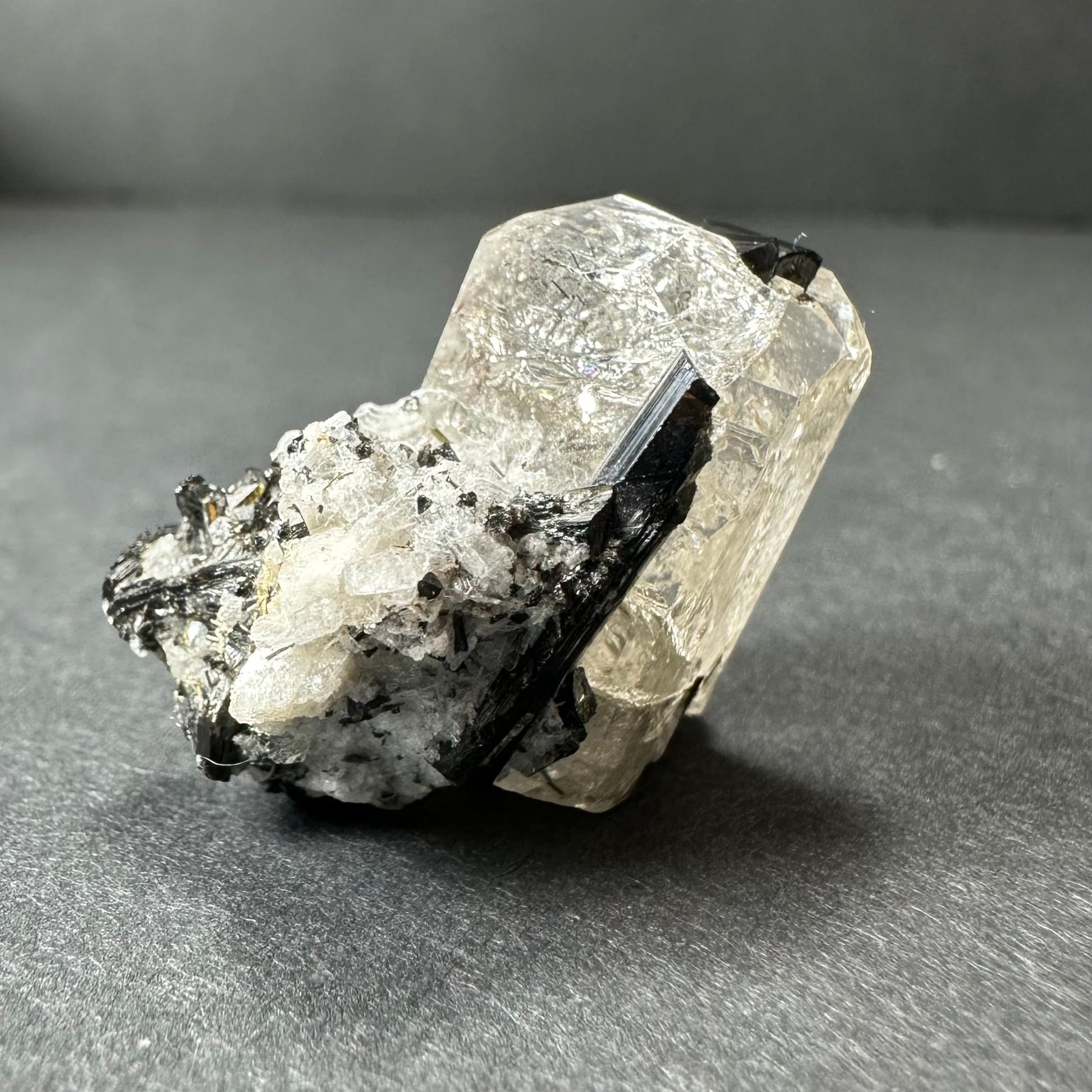 White Topaz with Black Tourmaline Mt. Antero, San Isabel National Forest, Colorado – Minerals