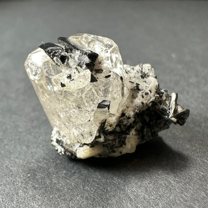 White Topaz with Black Tourmaline Mt. Antero, San Isabel National Forest, Colorado – Minerals