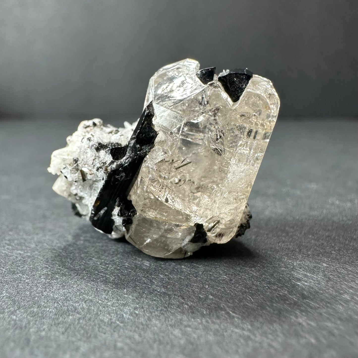 White Topaz with Black Tourmaline Mt. Antero, San Isabel National Forest, Colorado – Minerals