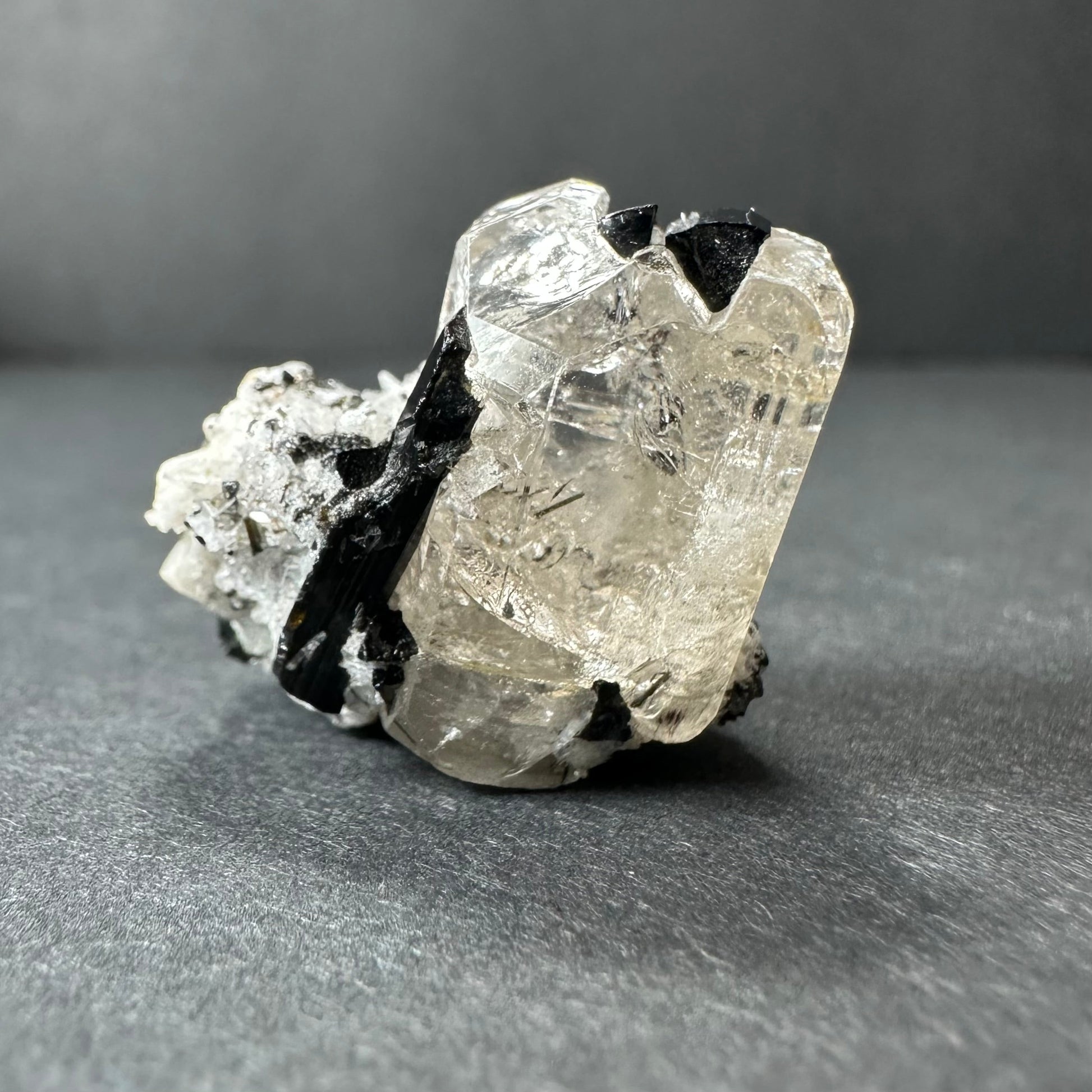 White Topaz with Black Tourmaline Mt. Antero, San Isabel National Forest, Colorado – Minerals