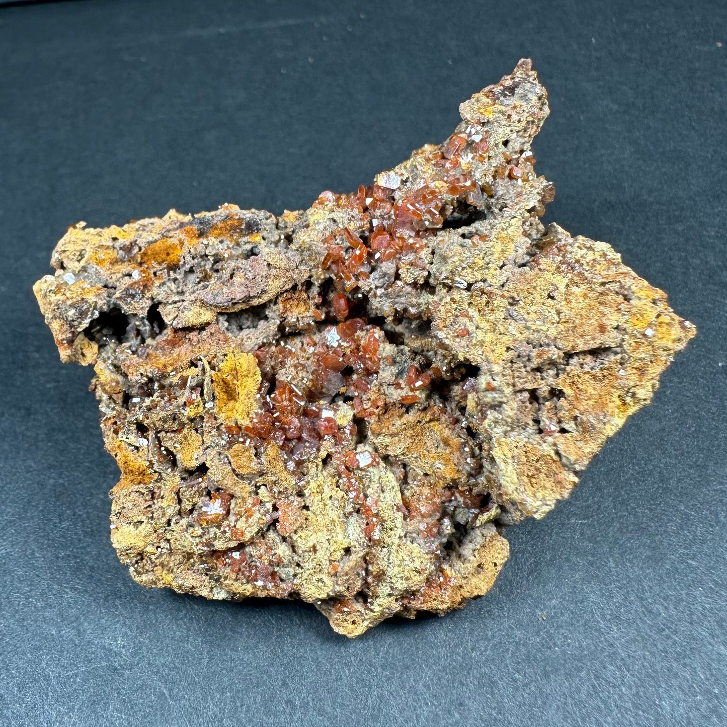 Wulfenite Cluster on Matrix from Maoniuping Mine, Sichuan, China – Minerals