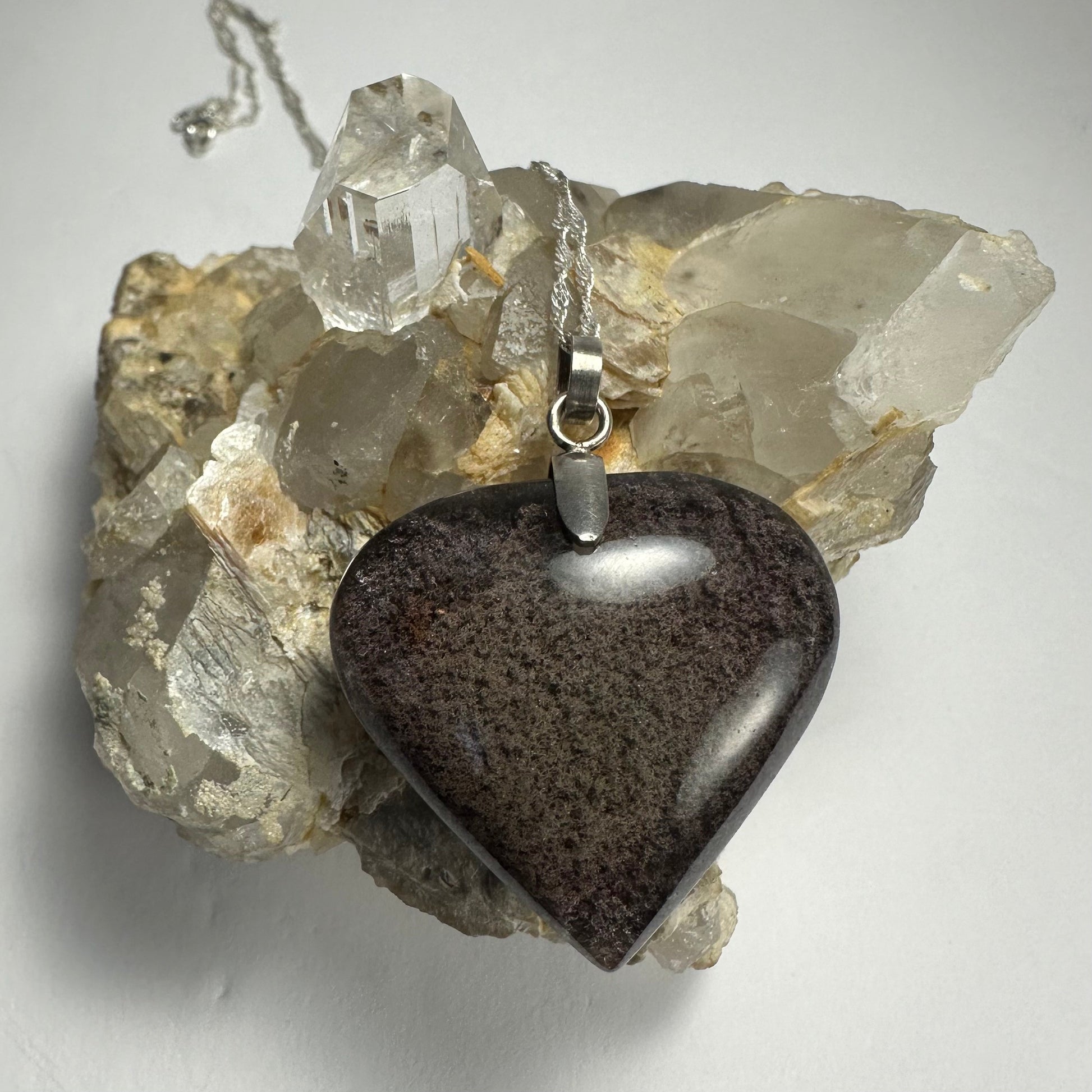 Lodalite included Quartz Heart Pendant – Jewelry