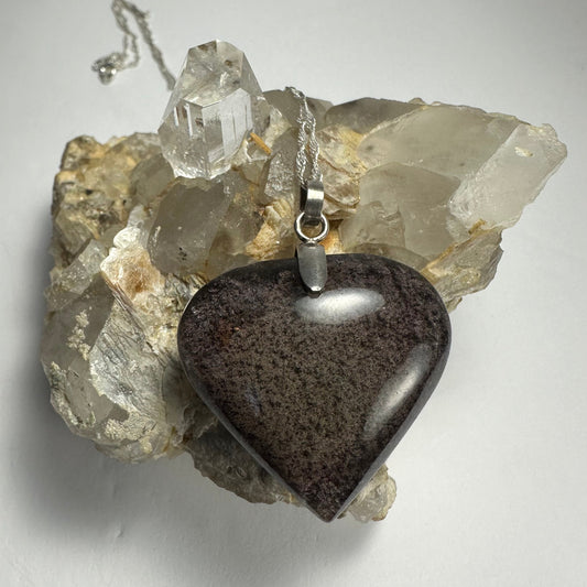 Lodalite included Quartz Heart Pendant – Jewelry
