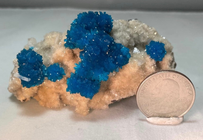 Cavansite with Stilbite on Matrix from Pune, Maharashtra, India – Minerals