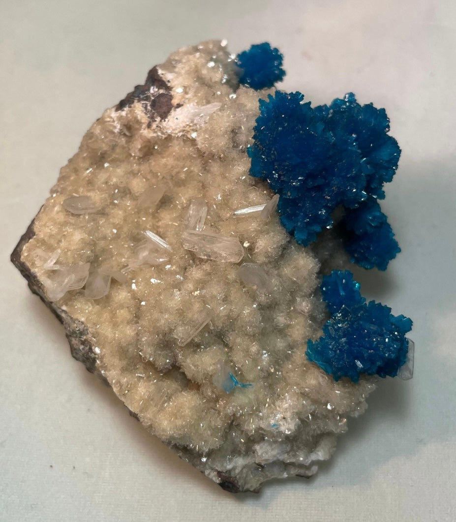 Cavansite with Stilbite on Matrix from Pune, Maharashtra, India – Minerals