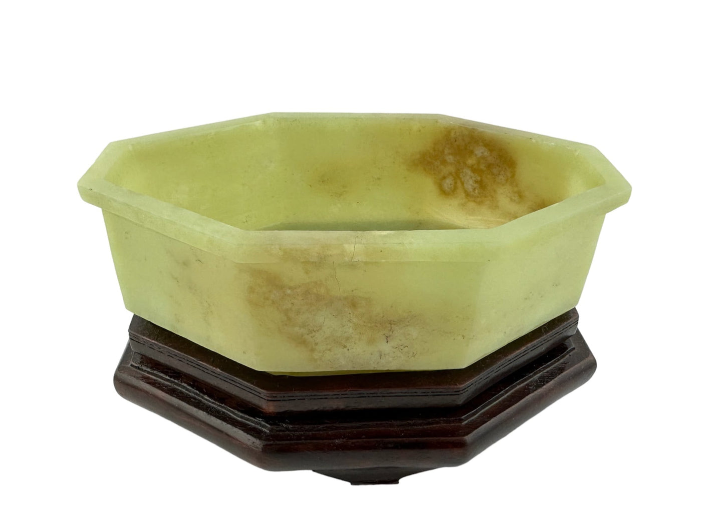 Vintage 1970 Korean Jade Bowl 5.95" – Hand Carved 1970s