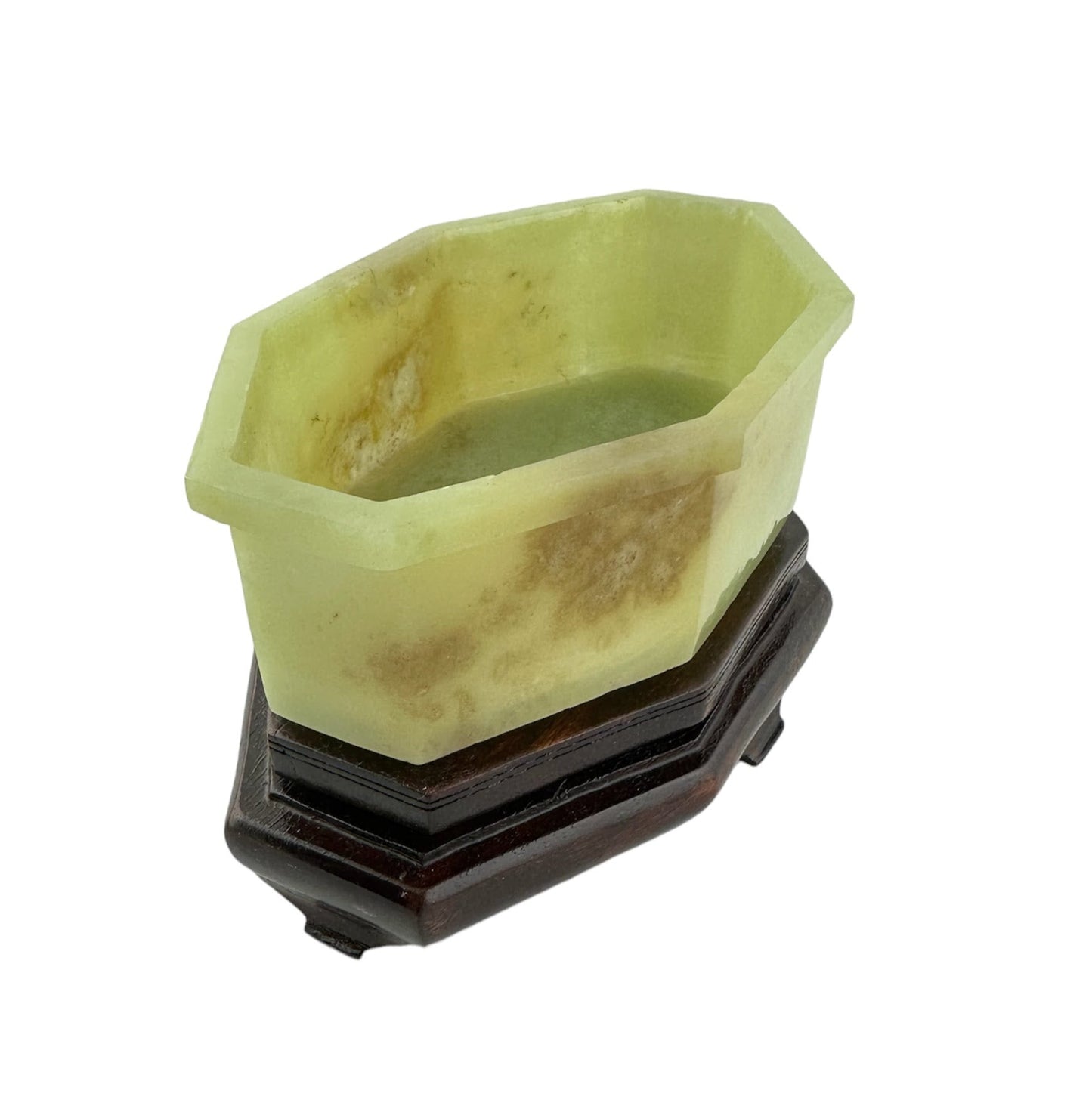 Vintage 1970 Korean Jade Bowl 5.95" – Hand Carved 1970s