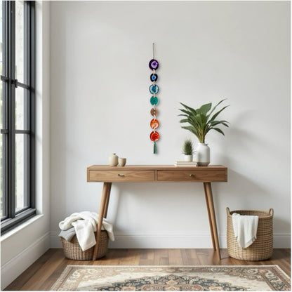 Rainbow Chakra Agate - Wall Hanging