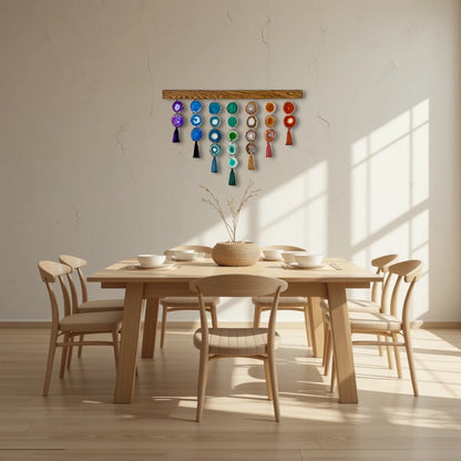 36-Inch Chakra Uma Agate Wall Hanging