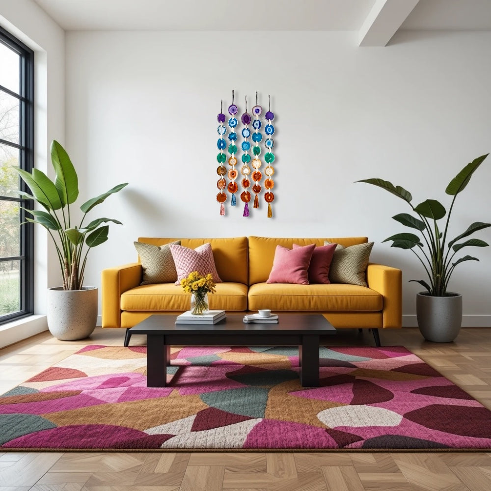 Rainbow Chakra Agate - Wall Hanging