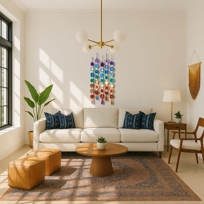 Rainbow Chakra Agate - Wall Hanging