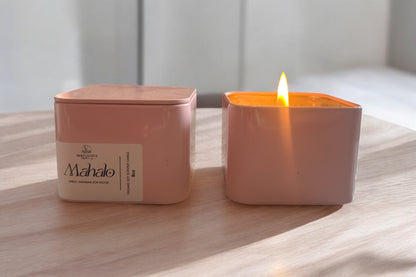 8oz Pink Tin Candles - 3 scents! -- by Moon Water Apothecary –