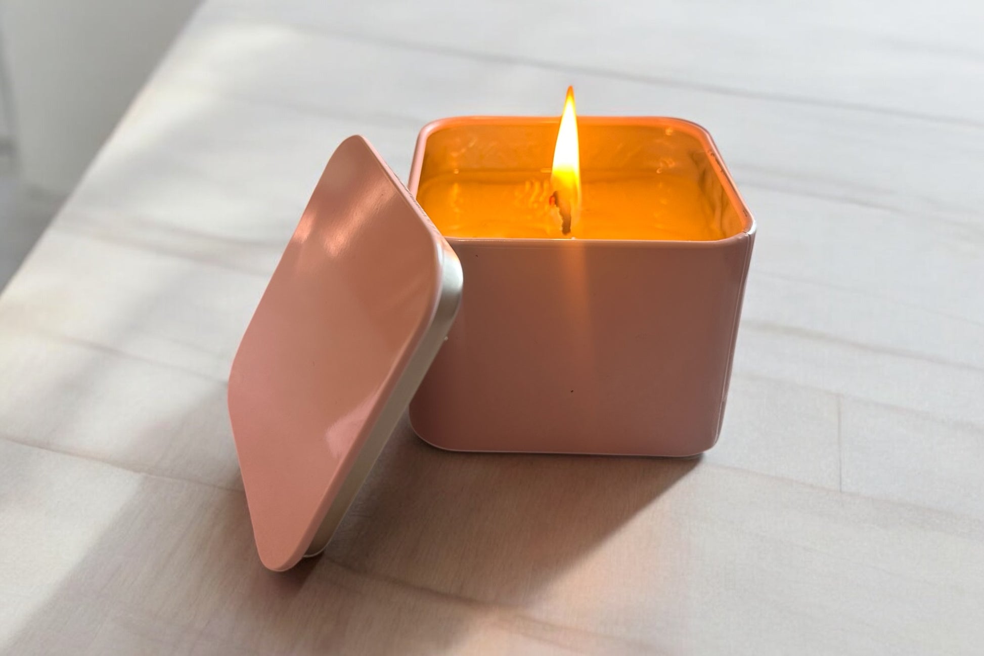 8oz Pink Tin Candles - 3 scents! -- by Moon Water Apothecary –