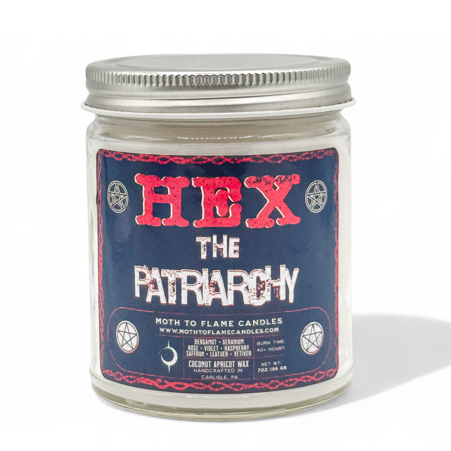 Hex the Patriarchy – 7 oz - Bergamot, Geranium, Saffron, Leather, Vetiver