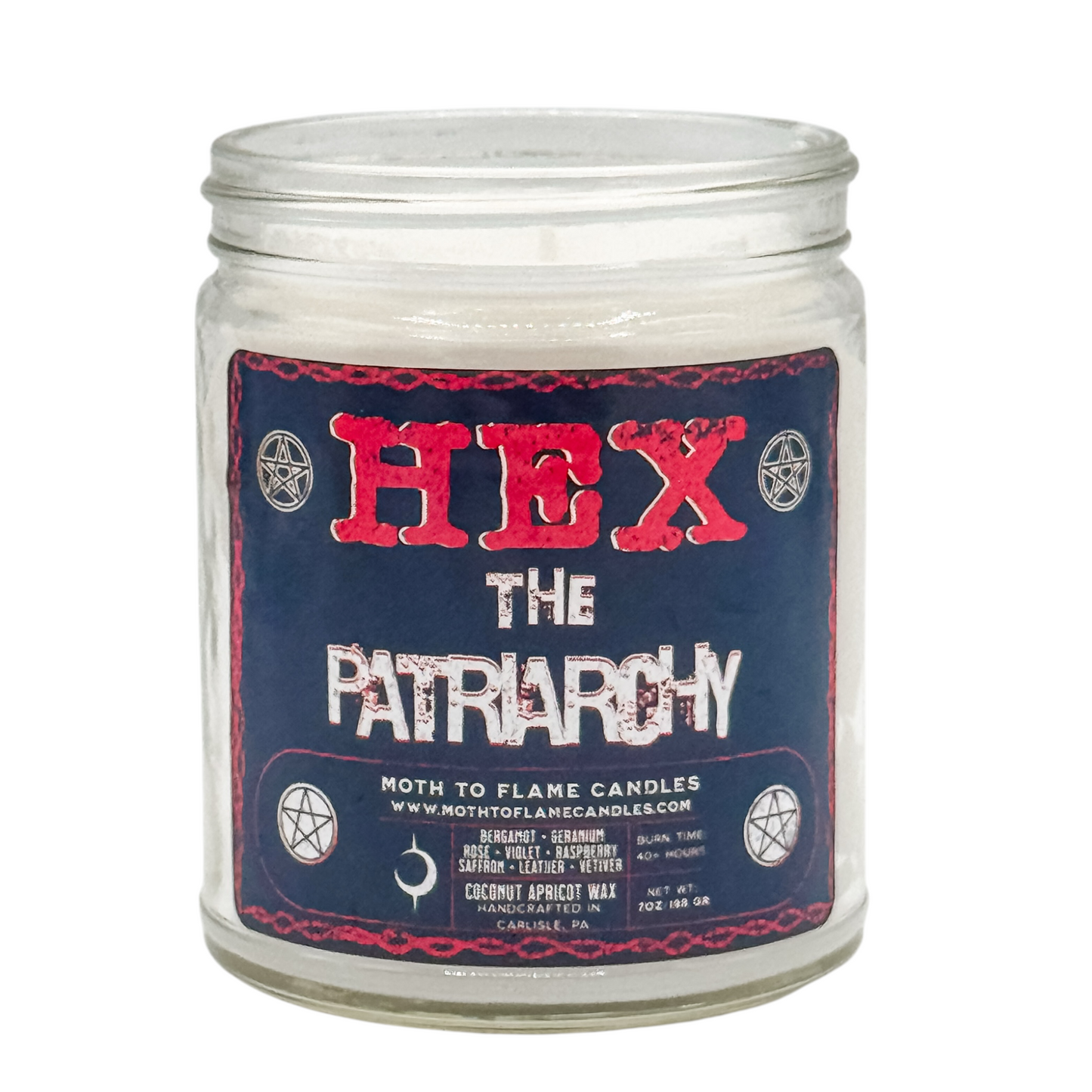 Hex the Patriarchy – 7 oz - Bergamot, Geranium, Saffron, Leather, Vetiver