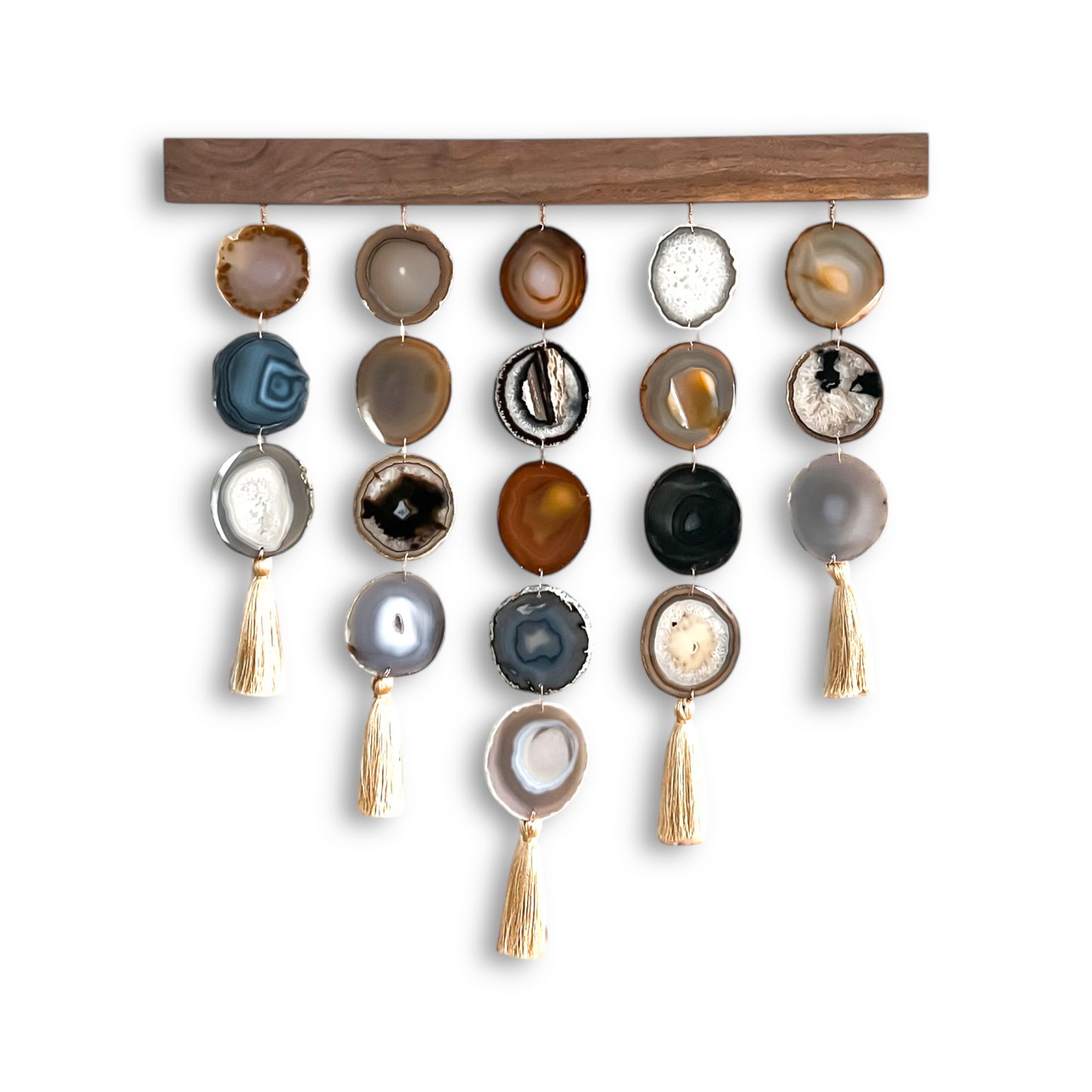 24-Inch Umber Uma Agate Wall Hanging