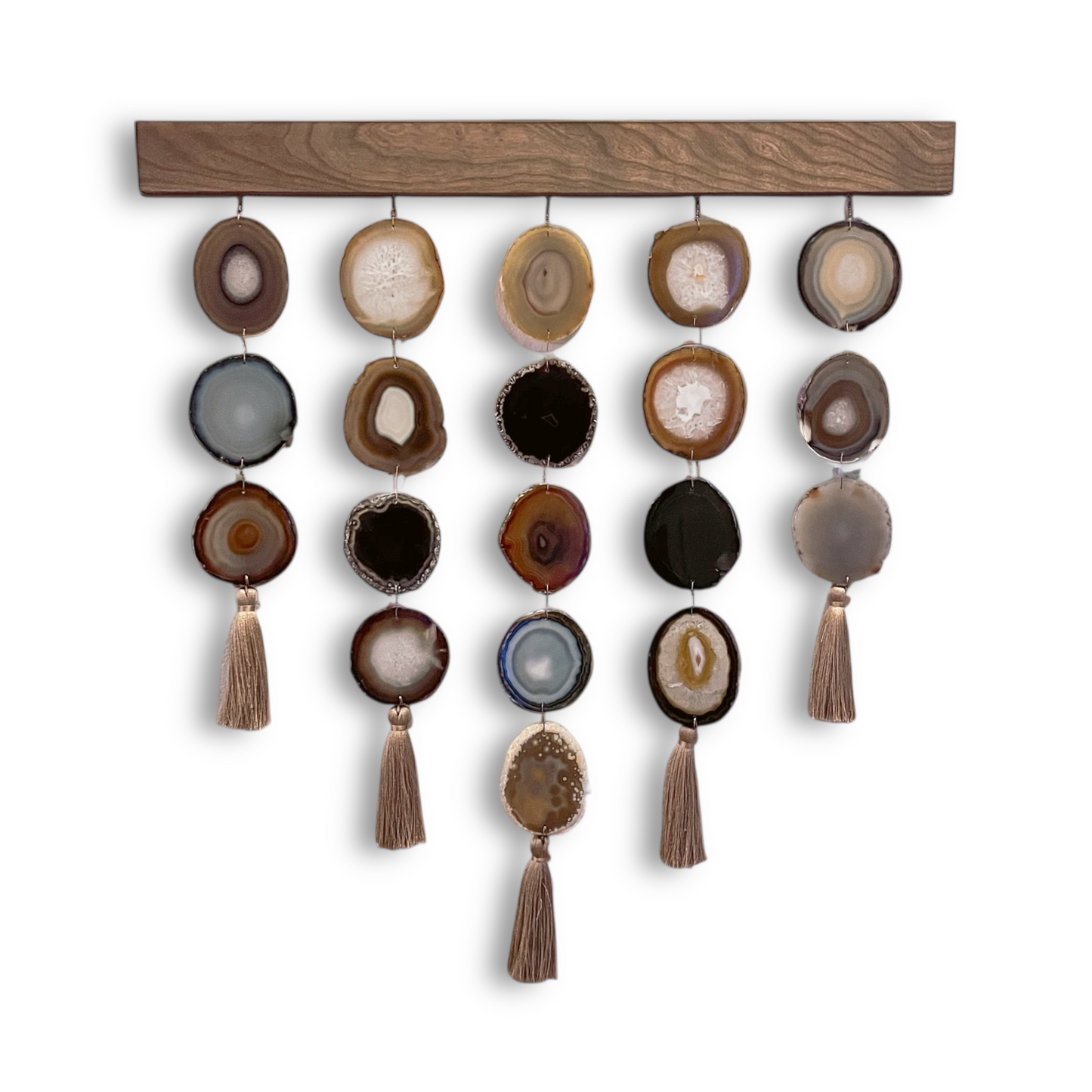 24-Inch Umber Uma Agate Wall Hanging