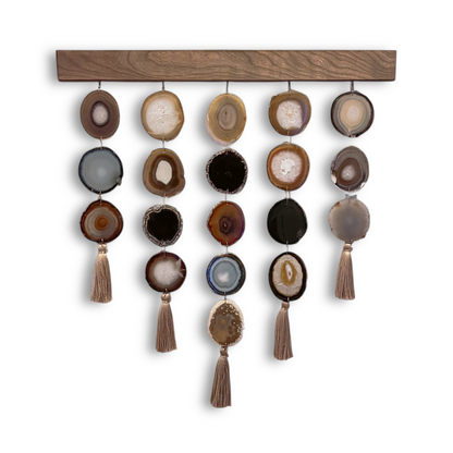 24-Inch Umber Uma Agate Wall Hanging