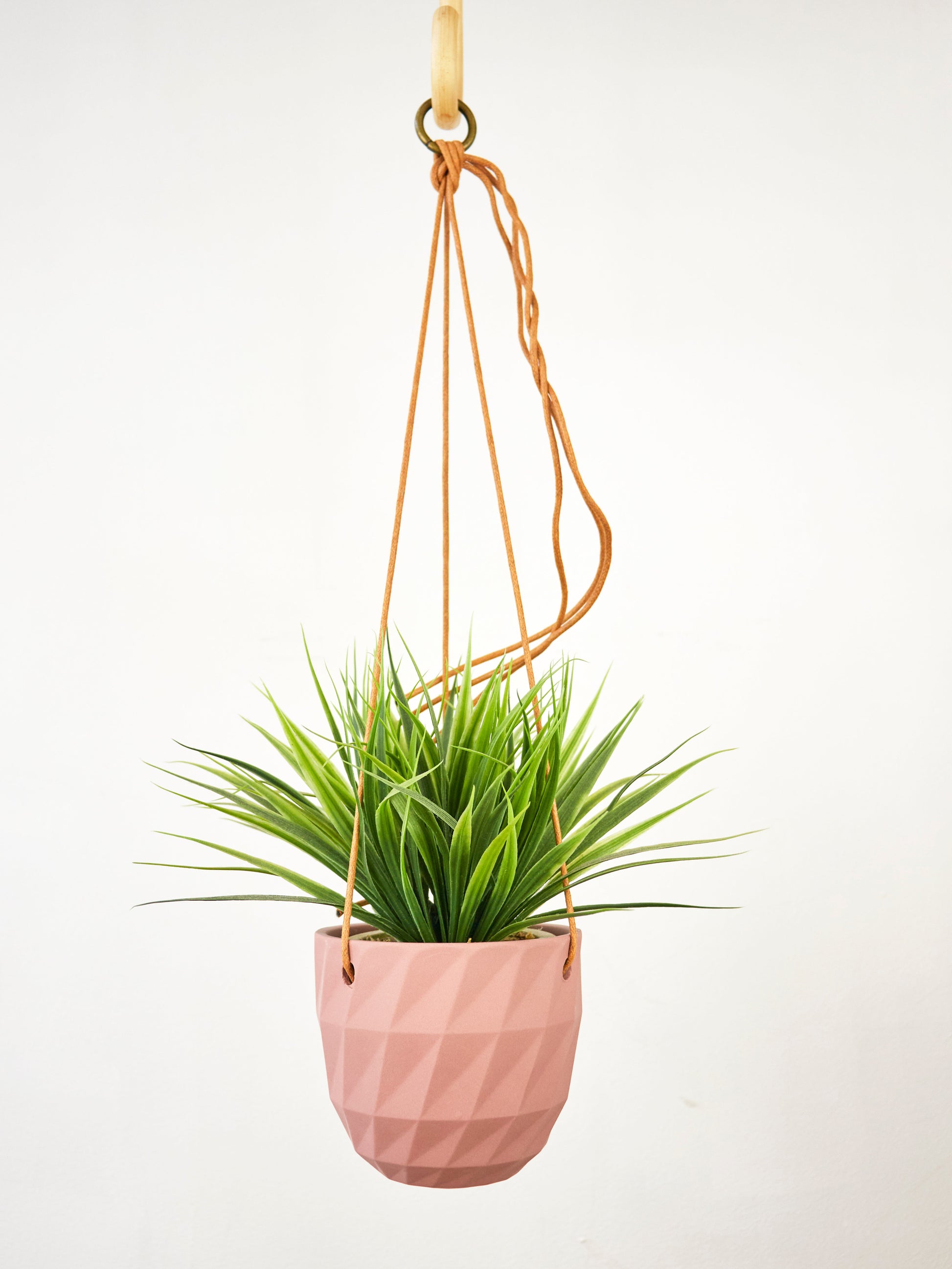 Virago Modern Hanging Planter- Grid White