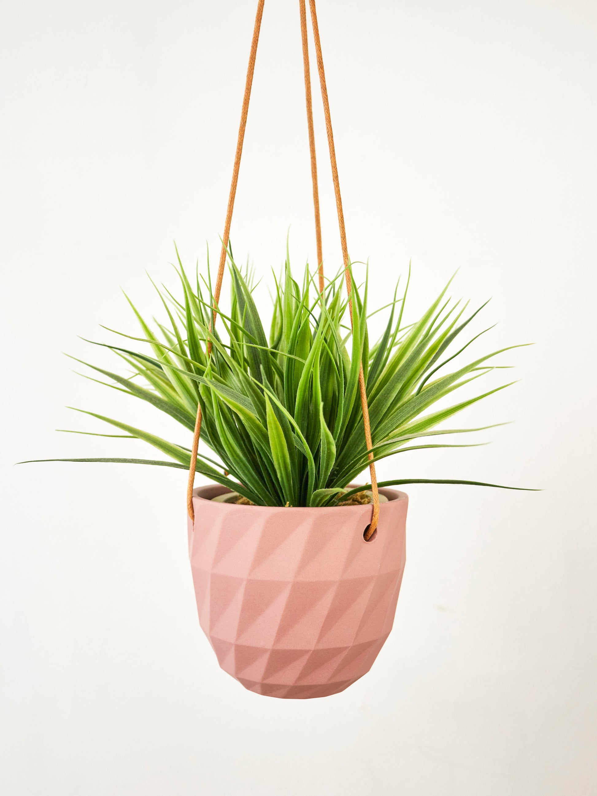 trendy hanging plants Virago Modern Hanging Planter- Grid White