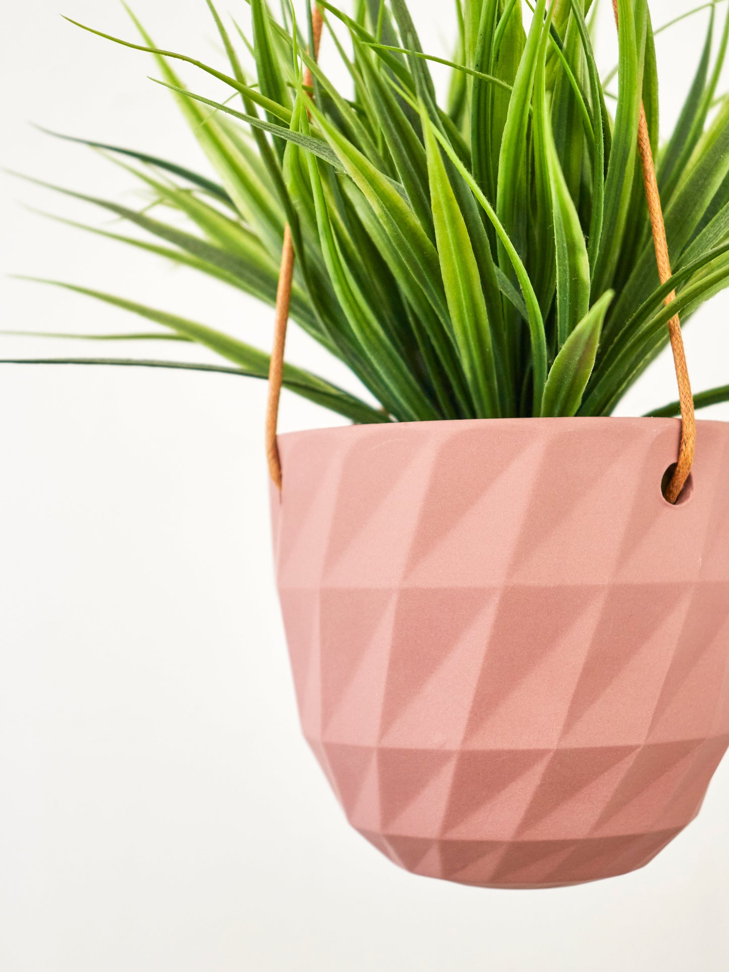 Virago Modern Hanging Planter- Grid – Pink plant pot