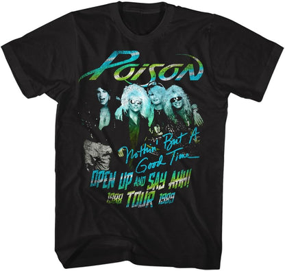 Poison Band - Brett Michaels 80s Band Mens T-shirt – Photo Clothing, Shoes & Accessories > Men > Men's Clothing > Shirts > T-Shirts