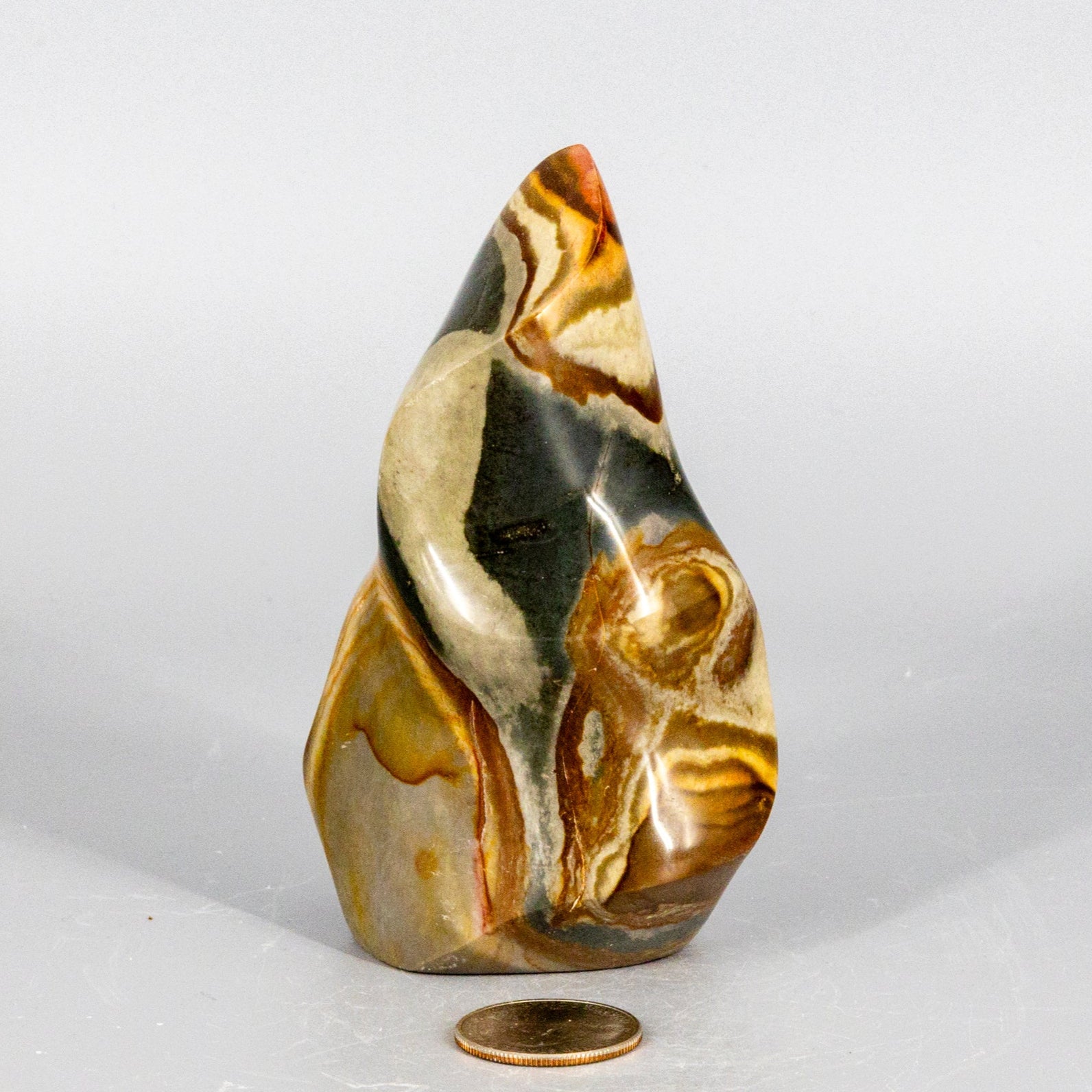 Polychrome Jasper Flame – Polychrome Jasper 396g - 4.50"H x 2.75"W Flames