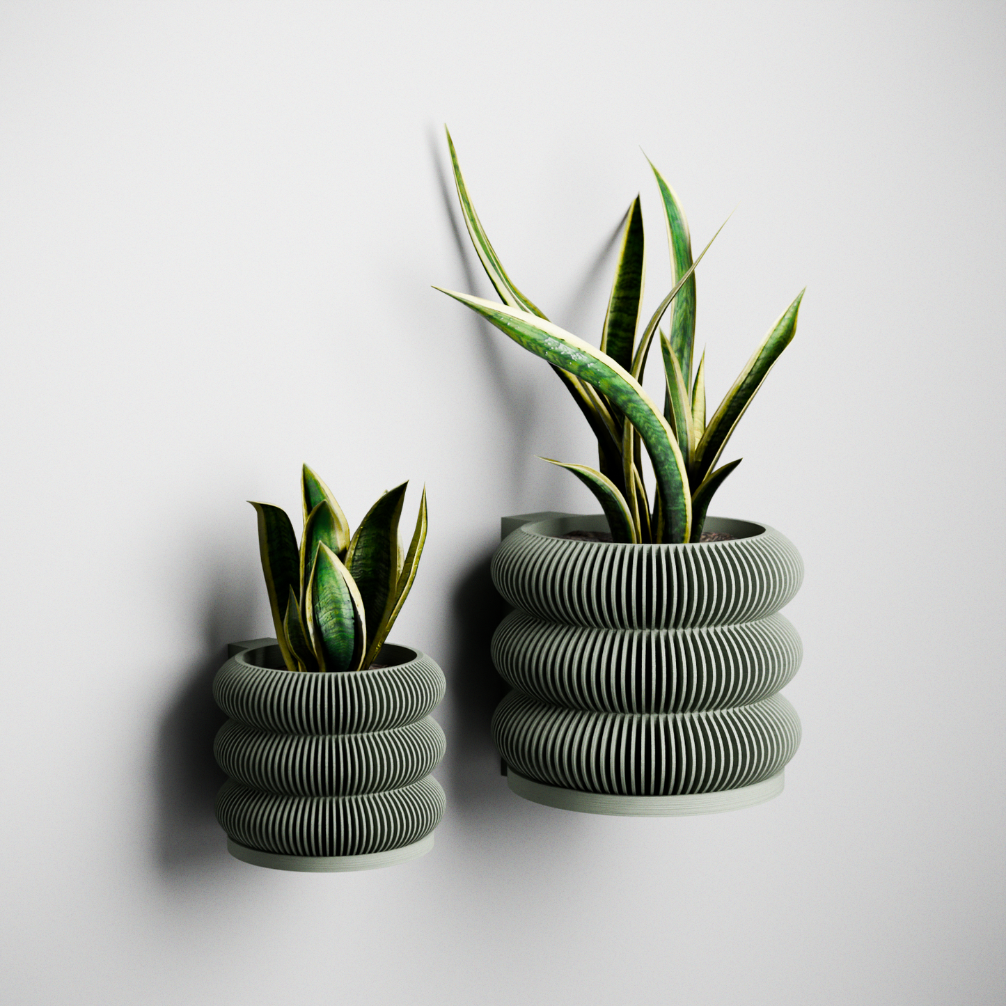 Wall Planter - Triple BUBBLES – Muted Green Planter